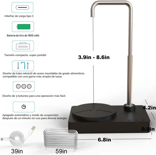 Miniatura 2 de Dispensador de agua de escritorio - Botella de agua inteligente de escritorio, bomba de agua automática para dispensador de agua universal, bomba
