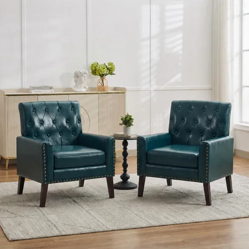 Miniatura 26 de Sillas decorativas modernas de mediados de siglo, silla de oficina de felpilla beige para recepción, silla de club tapizada para sala de estar
