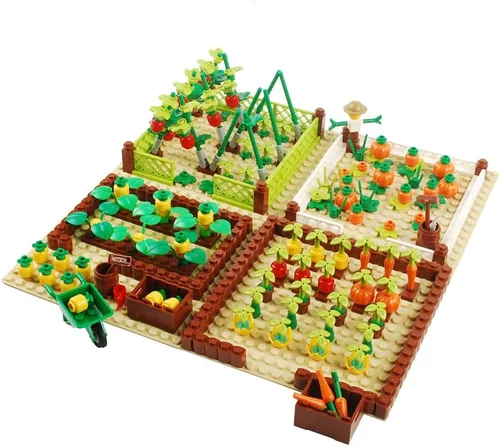 Miniatura 2 de Conjunto de campo de granja, bloques de construcción, cultivos de plantas, animales, ladrillos de construcción, juego de construcción de bricolaje