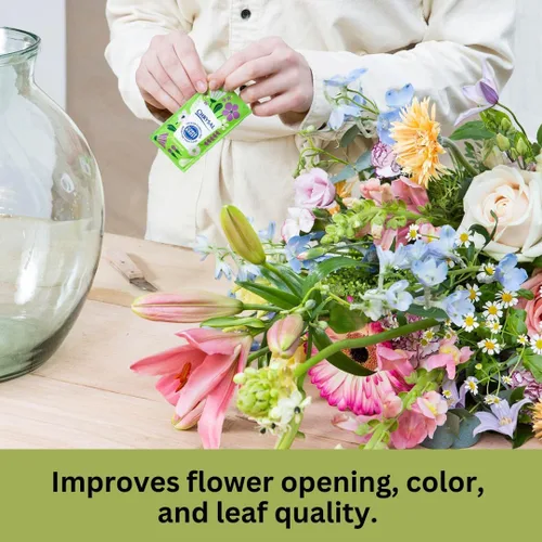 Miniatura 7 de Chrysal Flower Boost – Paquetes de alimento floral transparente para arreglos florales y ramos – Suministros florales para flores frescas