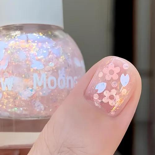 Miniatura 19 de Esmalte de uñas a base de agua Aurora verde brillante, esmalte de uñas con efecto cromado iridiscente, esmalte de uñas no tóxico para mujeres