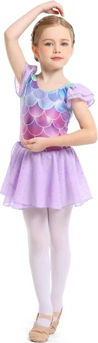 Miniatura 4 de MdnMd Leotardos de ballet para niñas pequeñas con falda, vestidos de baile, tutú y bailarina