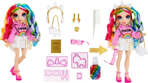 Miniatura 2 de RAINBOW HIGH Creative Crystals Amaya - Muñeca modelo arcoíris de 11.0 in con accesorio de cristal, kit de bricolaje, anillo para ti, juego