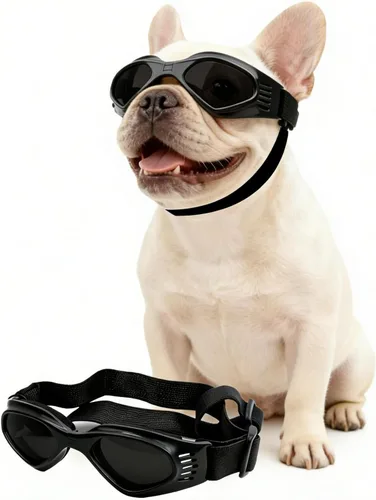 Miniatura 18 de NAMSAN Lentes de sol para perros de raza media, con protección UV para perros pequeños a medianos, resistentes al viento, antivaho, a prueba