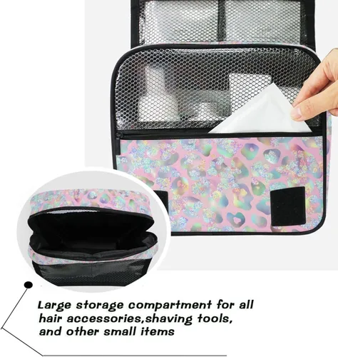 Miniatura 5 de MNSRUU Hanging Toiletry Bag Goth Bats Moons and Stars Travel Makeup bag for Toiletries Portable Travel Toiletry Organizer Cosmetic Bags with Hanging