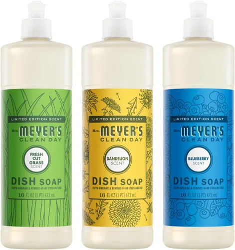 Miniatura 18 de Mrs. Meyer's - Detergente líquido para platos, aroma a pinos de Iowa, fórmula biodegradable, edición limitada, paquete de 3 unidades, 16 fl oz