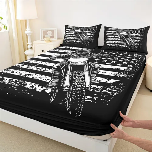 Miniatura 32 de Erosebridal Sábana bajera ajustable con estampado de fútbol, tamaño individual, para niños y niñas, juego de ropa de cama de juegos de pelota, funda