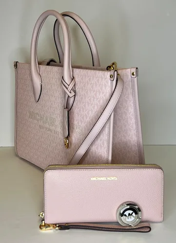Miniatura 4 de Michael Kors Mirella MD EW - Bolsa de mano con logotipo grande continental y gancho para bolso