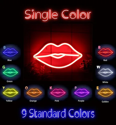 Miniatura 2 de AdvPro Lips Kiss Girl Room Flex Silicone LED Neon Sign - Azul - st16s32-fnu0048-b