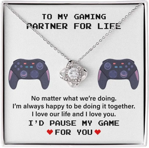 To My Gaming Partner For Life, I'd Pause My Game For You Regalo para esposa, regalo para novia, regalo para ella, regalos de Navidad para ella,