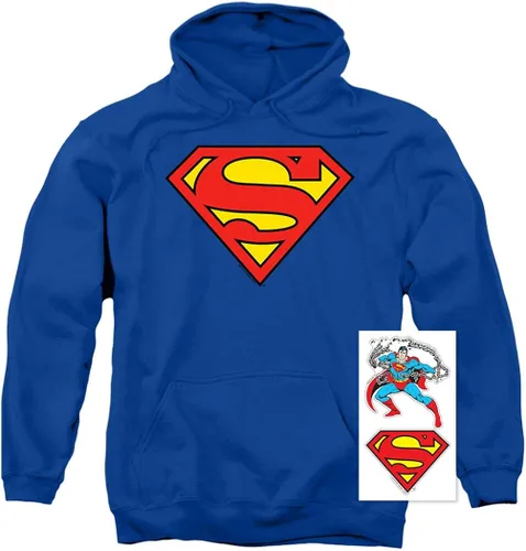 Miniatura 2 de Superman - Sudadera con capucha y calcomanías con logotipo clásico