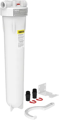 HYDROVOS Carcasa de filtro de agua de 20 pulgadas, certificado NSF, puertos de 3/4 pulgadas, válvula de alivio de presión incorporada, uso para