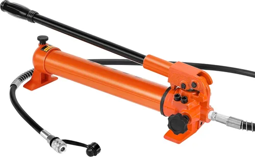Miniatura 10 de Bonvoisin 20T hidráulico Ram cilindro Jack perfil bajo Porta Power Ram 0.55 "carrera de un solo efecto Mini Jack Ram con bomba de mano hidráulica