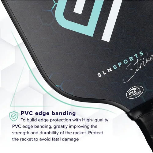 Miniatura 2 de Pickleball Paddles USAPA Approved Carbon Fiber Paddles/Fiberglass Pickleball Rackets Set of 2 Carrying Case, 4 Balls Pickleball Raquets for