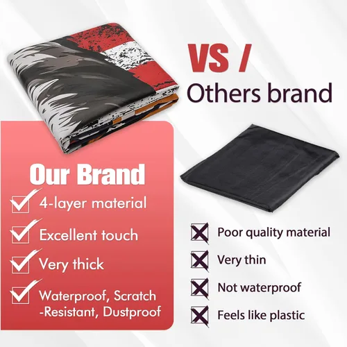 Miniatura 8 de Funda de cuero para mesa de billar de 8 pies, 8 pies, para exteriores e interiores, para proteger la mesa de billar, color rojo