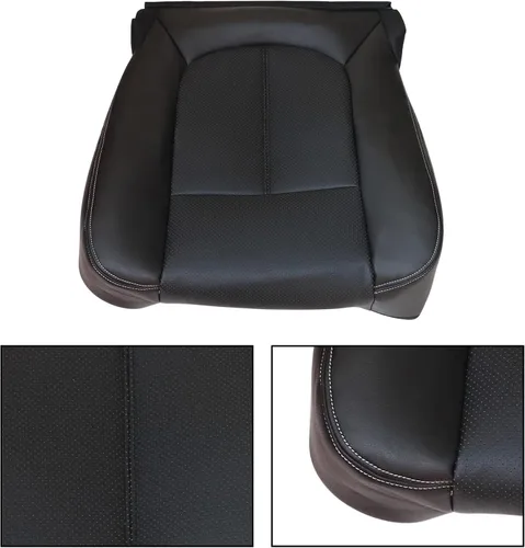 Miniatura 6 de Priprilod Funda de Asiento de Reemplazo de Cuero Negro Perforado para el Lado del Conductor Compatible con Ford F250 F350 F450 F550 Lariat 2011 2012