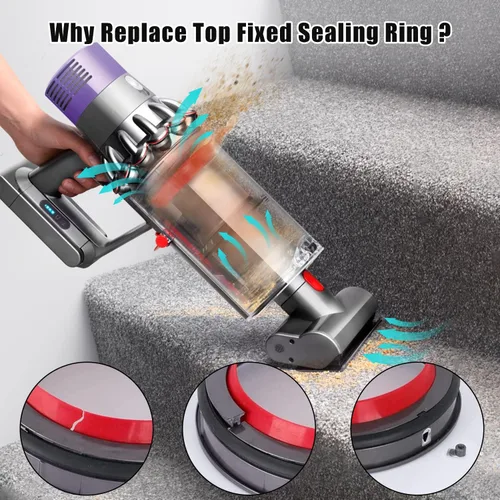Miniatura 3 de Cubo de polvo superior fijo anillo de sellado reemplazo para Dyson V10 SV12 Aspiradora reparación Accesorios Piezas