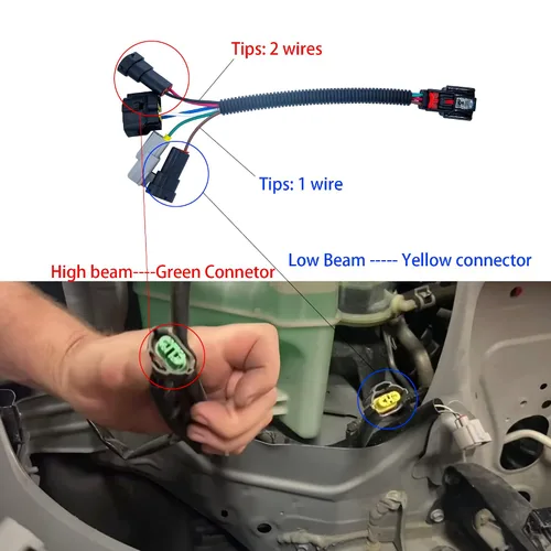 Miniatura 4 de Mejora de arnés de conversión de faros LED, actualización de arnés de cables de faros compatible con Toyota Tacoma 2016-2023 para usar faros LED