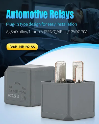 Miniatura 2 de F80B-14B192-AA 12VDC 70A 4Pins Relé de potencia automotriz compatible con V23136-J4-X89 DH22-14B192-EA V23136-J4-X62 5M5T-14B192-EA V23136-J4-X600 34