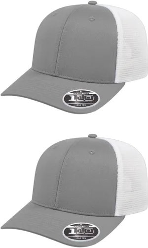 Miniatura 24 de Cap America i8502 Flexfit 110 Premium - Gorra de camionero de perfil medio con 6 paneles de malla trasera con protección UV y cierre ajustable Azul