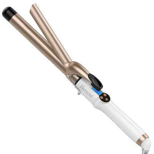 Miniatura 13 de Hoson - Rizador profesional de 1.25 pulgadas, tubo con revestimiento de cerámica turmalina profesional, pantalla LCD con 9 ajustes de calor