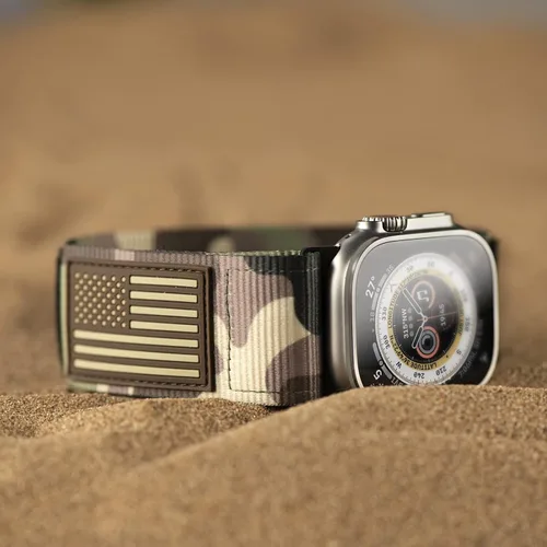Miniatura 3 de Tefeca Serie Fortitude USA Band Ultra Ancho Compatible con Apple Watch Ultra 2/Ultra 49mm, Serie 10 46mm, Serie 9/8/7 45mm, SE2/SE/6/5/4 44mm