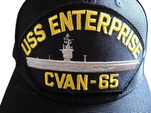 Miniatura 2 de USS Enterprise CVAN-65 Navy Ship HAT - Gorra oficial militar de EE. UU, Azul marino oscuro
