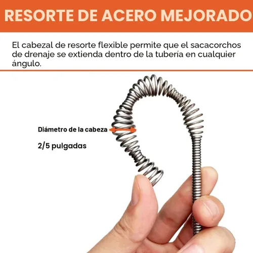 Miniatura 5 de Sinfín de drenaje, removedor de obstrucciones con adaptador de taladro, 25 pies flexible de plomería de serpiente de uso manual o alimentado