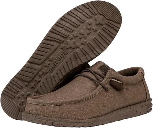 Miniatura 3 de Hey Dude Men's Wally Canvas Mono Mens Shoes Men's Slip-on Loafers Comfortable & Light