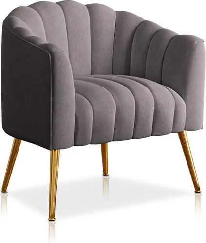 Dewhut Silla decorativa de calabaza de gran tamaño, modernas y cómodas sillas tapizadas de terciopelo, sillón individual de lujo para sala de estar,