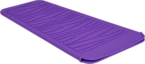 Miniatura 20 de Alfombrilla de viaje de silicona resistente al calor para plancha de pelo (1 paquete, rosa malva, 11 x 5.3 pulgadas)