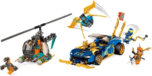 Miniatura 2 de LEGO Ninjago Jay y NYA's Race Car EVO 71776 Kit de construcción (536 piezas)