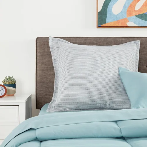 Miniatura 4 de Tommy Bahama Euro Sham - Ropa de cama de algodón con cierre de sobre, acogedora decoración del hogar, 1 unidad (paquete de 1), azul