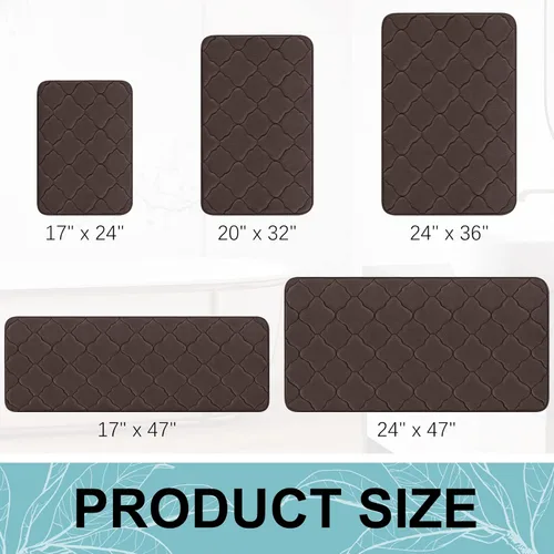 Miniatura 9 de Olanly - Alfombra de baño de espuma viscoelástica, ultra suave, antideslizante y absorbente, lavable a máquina, cómoda, gruesa alfombra de baño