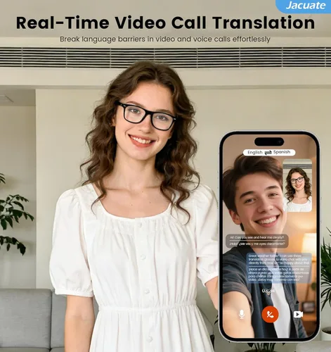 Miniatura 3 de Lentes inteligentes AI para hombres y mujeres con traducción en tiempo real y audio Bluetooth, gafas de traductor de 115 idiomas con altavoces