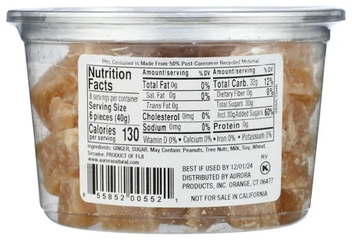Miniatura 2 de AURORA PRODUCTS Trozos de jengibre cristalizado australiano, 11 oz