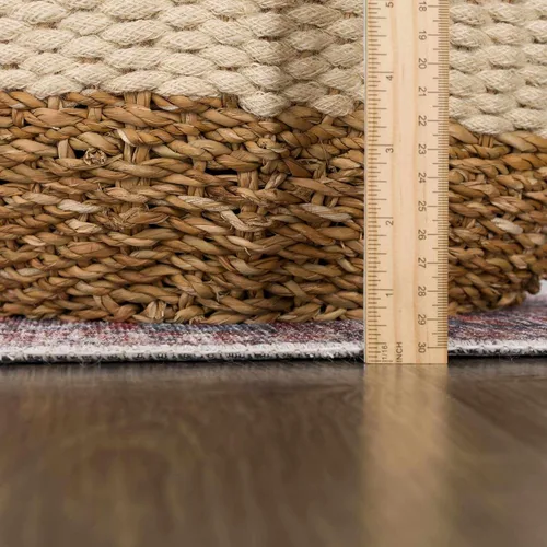 Miniatura 6 de Hauteloom Wentworth - Alfombra lavable a máquina para sala de estar, dormitorio, borde de medallón, diseño floral desteñido, oriental tradicional