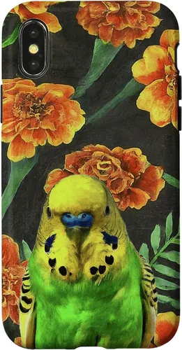 Miniatura 5 de iPhone 11 Budgie Orange Yellow Marigolds Vintage Flower Pattern Case