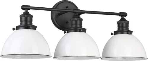 Miniatura 32 de Design House 519892 Kimball Industrial Farmhouse Luz de Pared Interior de 1 Luz con Pantalla de Metal para Pasillo, Baño, Cocina, Vestíbulo, Pintura