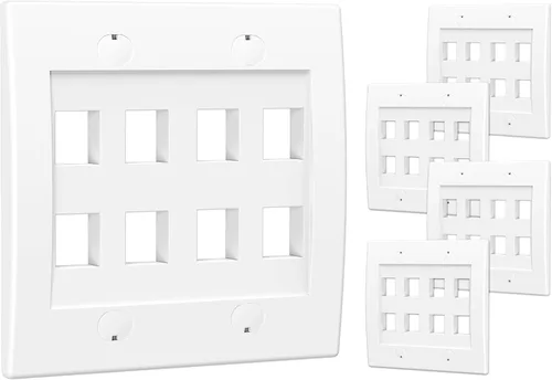 Miniatura 8 de [UL Listed] Cable Matters - Placa de pared en blanco para toma trapezoidal, Blanco