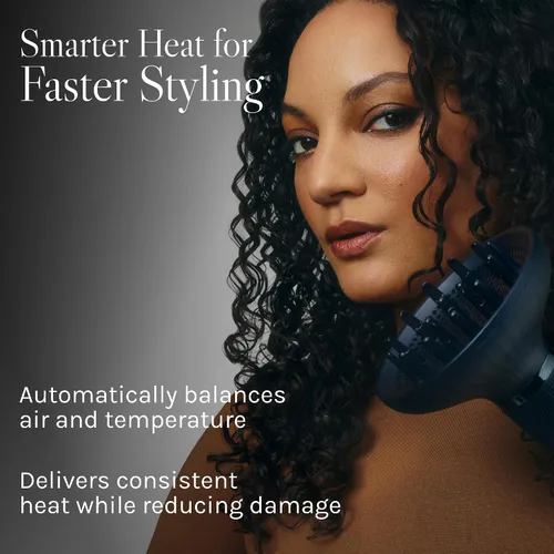 Miniatura 5 de Bio Ionic SMART-X Secador de Cabello con Difusor, Secador de Soplo de Alta Eficiencia con 3 Ajustes de Calor y 3 Ajustes de Velocidad, Seca