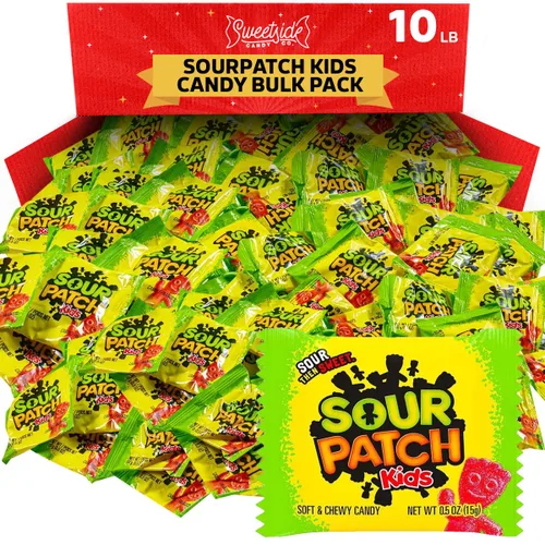 SourPatch Kids - Paquete de dulces a granel para niños, tamaño divertido para cine, relleno de cesta de relleno de vacaciones, bolsas de fiesta,
