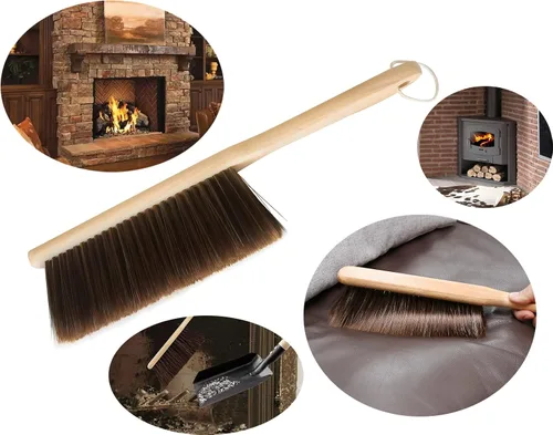 Miniatura 3 de Cepillo de limpieza de escoba de mango de madera, cepillo de cerdas suaves de 14 pulgadas para limpieza del hogar, polvo, sofá, ropa, automóvil