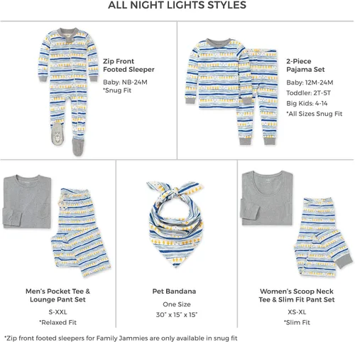 Miniatura 2 de Burt's Bees Baby - Conjuntos de pijamas de Navidad familiares a juego, de algodón orgánico, para niños, bebés, mujeres y adultos