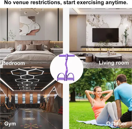 Miniatura 5 de 21 bandas de resistencia de fitness, diseño de pedal de 6 tubos para entrenamiento de fuerza de cuerpo completo, ideal para entrenamientos en casa