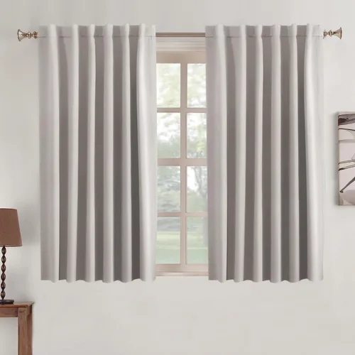 Miniatura 47 de Turquoize Cortinas Opacas para Tratamiento de Ventana con Trabillas Traseras para Sala de Estar/Dormitorio, Tratamientos de Ventana con Aislamiento