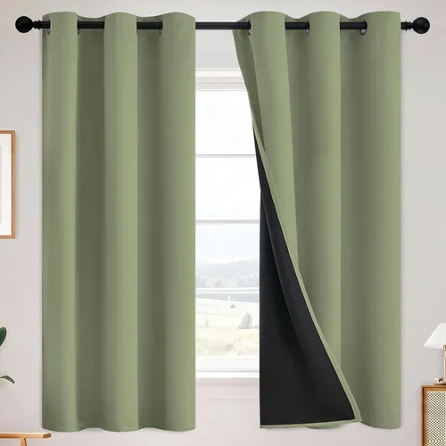 Miniatura 141 de SimpleHome - Cortinas opacas 100% para recámara, cortinas de ventana con ojales beige, con aislamiento térmico, cortinas de oscurecimiento