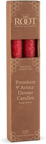 Miniatura 6 de Root Candles Velas rústicas sin perfume de mezcla de cera de abejas sin goteo Timberline Arista de 2 unidades, 9 pulgadas, cera de abeja