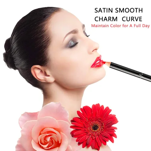 Miniatura 2 de DC-BEAUTIFUL Juego de 18 delineadores de labios con 2 sacapuntas, delineadores de labios impermeables y suaves de primera calidad, delineadores