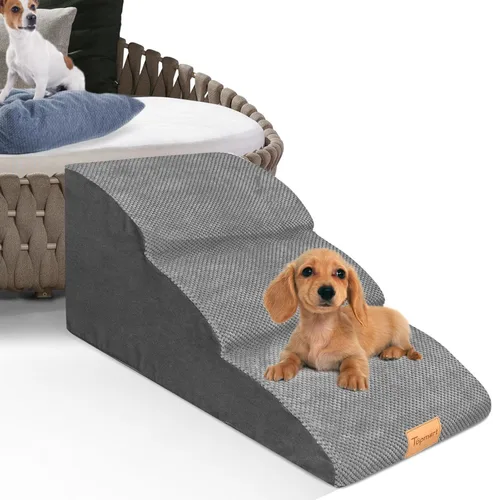 Miniatura 31 de Topmart High Density Foam Pet Steps 2 Tiers,11.8" High,Non-Slip Dog Stairs,Soft Foam Dog Ramp Ladder,Best for Injured,Older Cats,Pets with Joint